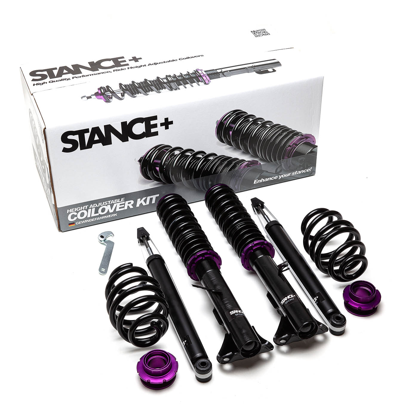 Stance+ Street Coilovers Skoda Octavia 1U Saloon 2WD 1.4 8v, 1.4 16v, 1.6 8v, 1.8 20v, 1.8T, 2.0, 1.9SDi, 1.9TDi Excluding vRS (1997-2004)