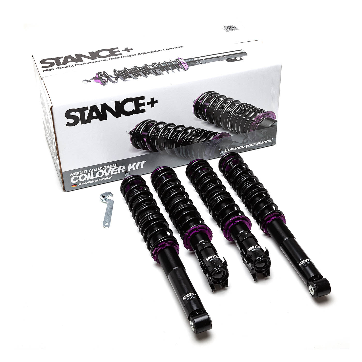 Stance+ Street Coilovers Seat Toledo 1L 1.6, 1.8, 1.8 16V, 2.0, 2.0 16v, 1.9D, 1.9TD, 1.9TDi (1991-1998)