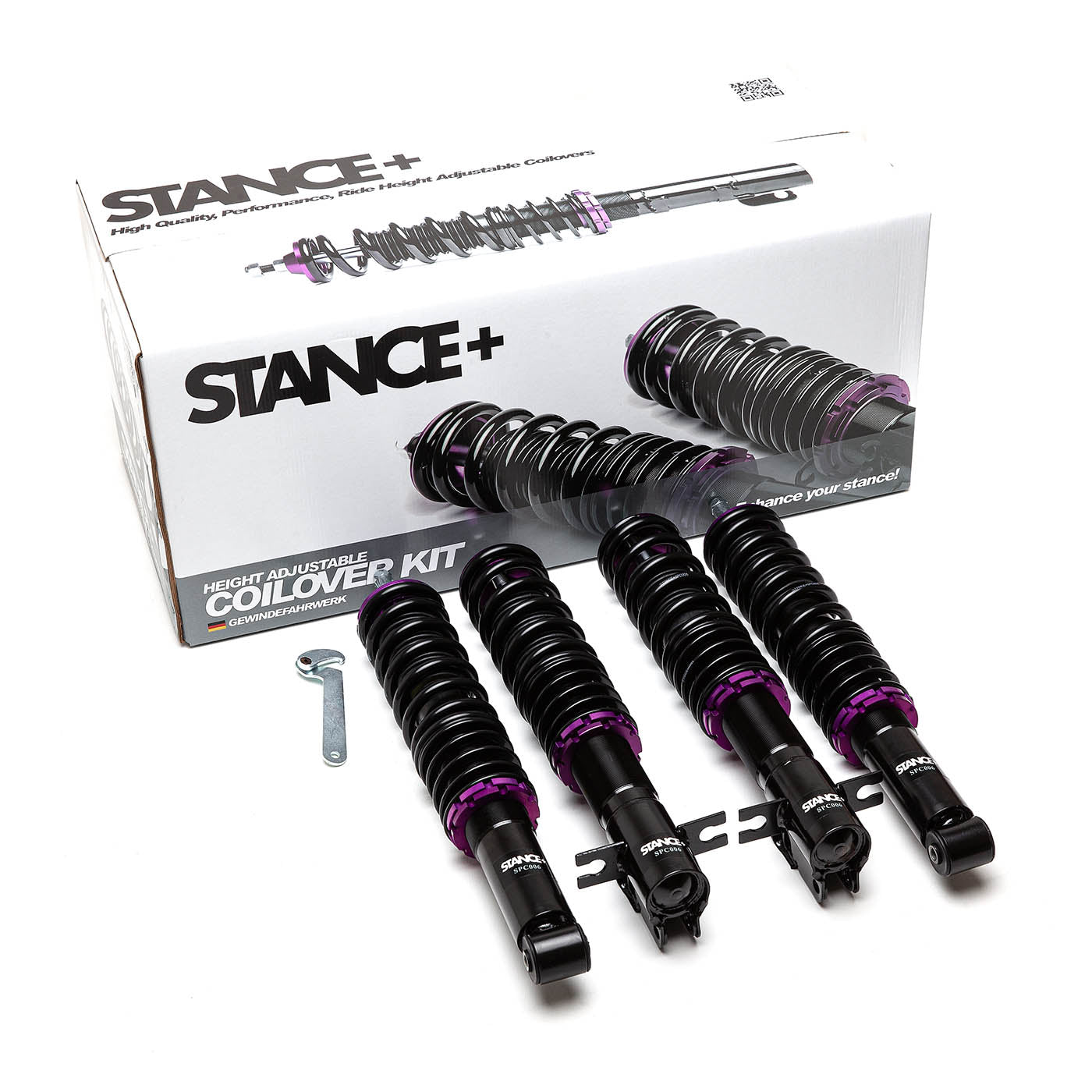 Stance+ Street Coilovers Volkswagen Golf Mk1 Cabriolet 1.1, 1.3, 1.5, 1.6, 1.8, 1.8 GTi, 1.6D, 1.6TD, 1.6GTD (1979-1993)