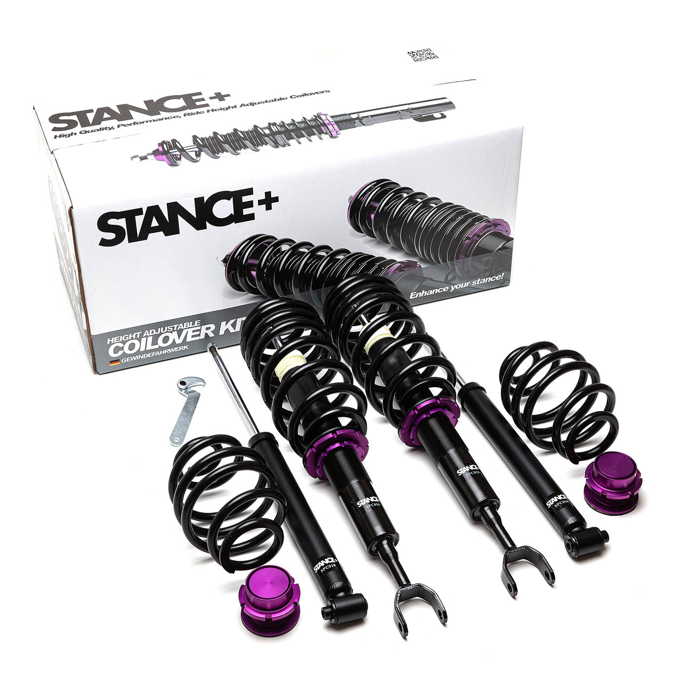 Stance+ Street Coilovers Audi A6 4B Saloon 2WD 1.8, 1.8T, 1.9TDi, 2.4 V6, 2.7 V6, 2.7T, 2.8, 3.0 V6, 2.5TDi (1997-2004)