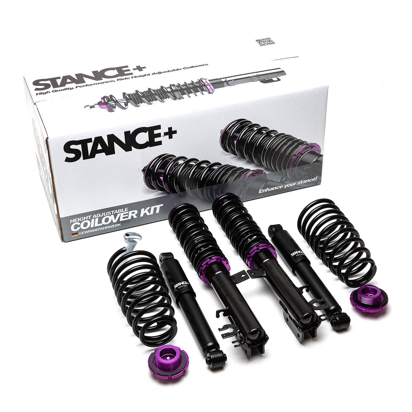 Stance+ Street Coilovers Fiat 500 312 Cabriolet 1.0, 1.2 8v, 1.3, 1.4 16v, 1.4T Abarth (2007-2019)